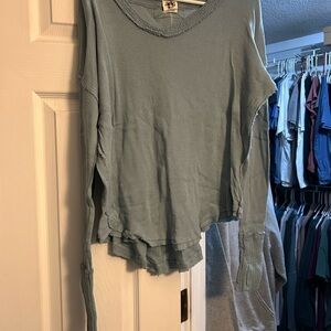Women's Free People Blue Long Sleeve Top